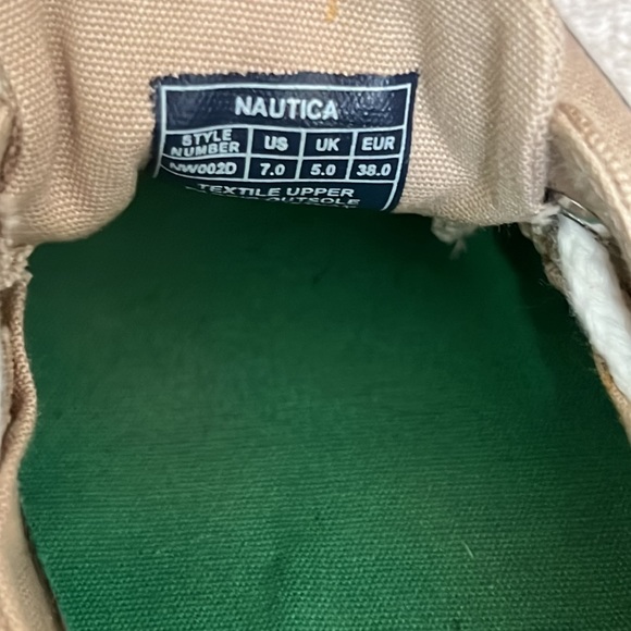 Nautica Tan Boat Dock Shoes Or Loafers Size 7 - Picture 11 of 14